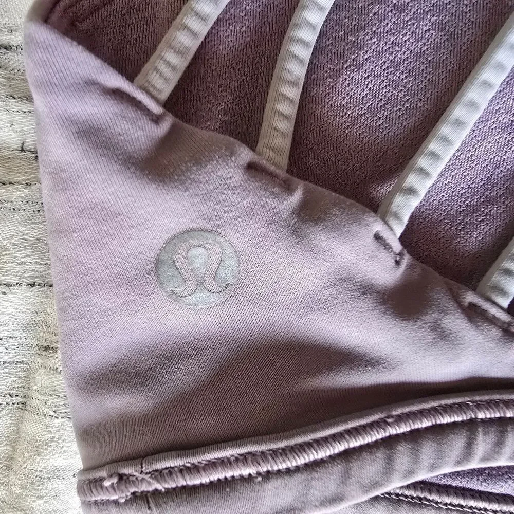 Lululemon Lavender and White Strappy Sports Bra
